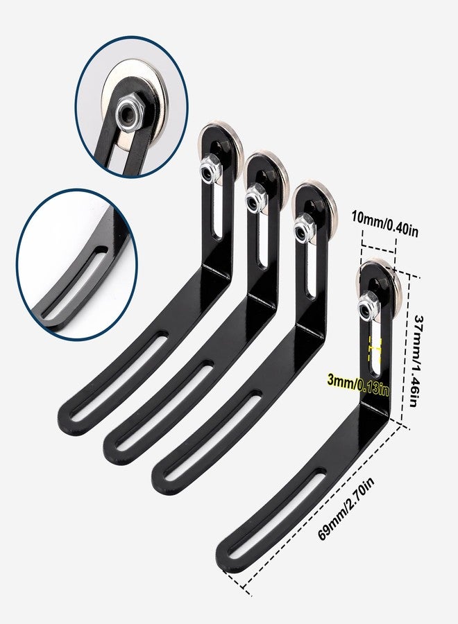 Rchobbytop Pack of 4 RC Car Body Shell Mount Magnetic Metal L-Bracket for 1/10 Rock Crawler RC4WD D90 Traxxas TRX4 Axial SCX10 90046 Redcat Tamiya - Image 2